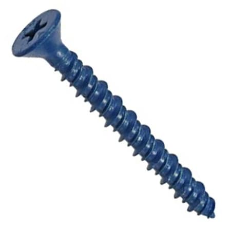 Tapcon 1/4-inch x 1-3/4-inch Climaseal Blue Phillips Head Concrete Screw Anchors With Drill Bit, 100PK 3320PH